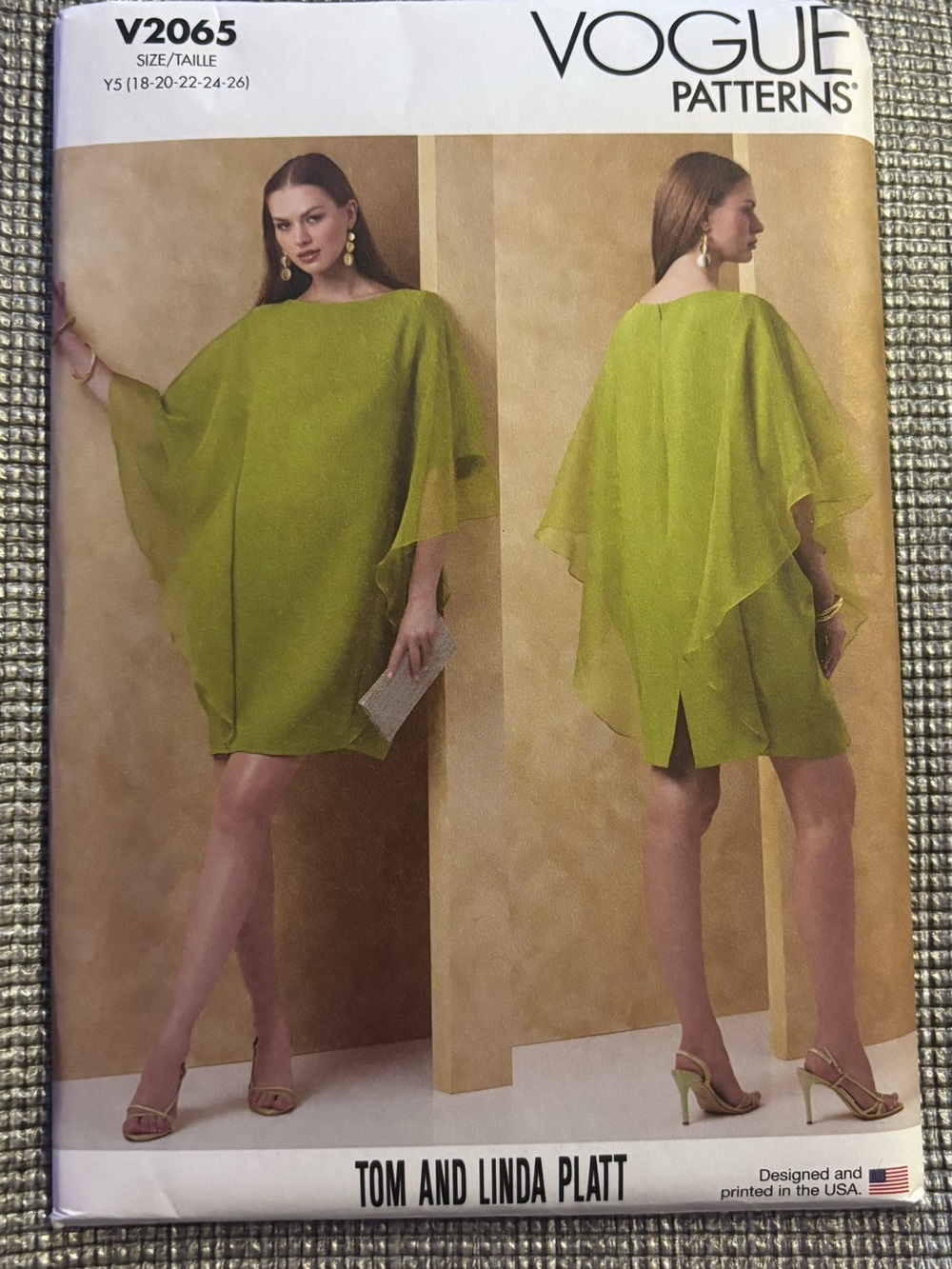 Sewing Pattern Vogue V2065 Women'sOverlay Dress by Vogue Patterns